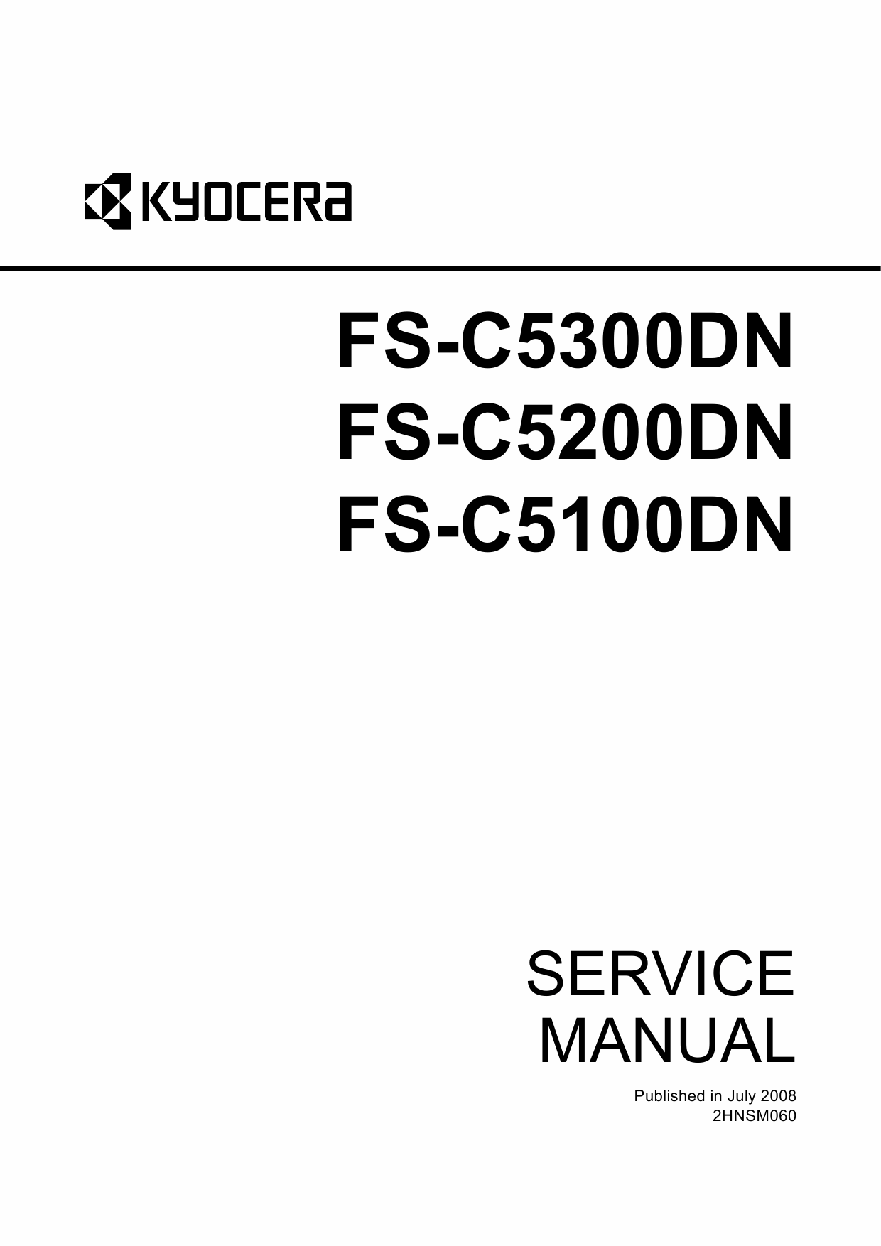 KYOCERA ColorLaserPrinter FS-C5100DN C5200DN C5300DN Parts and Service Manual-1
